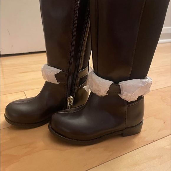 Michael Kors Size 5M parson chocolate brown black toddler knee high riding boots - Picture 1 of 9